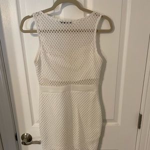 Boohoo Fishnet Dress White Size 8